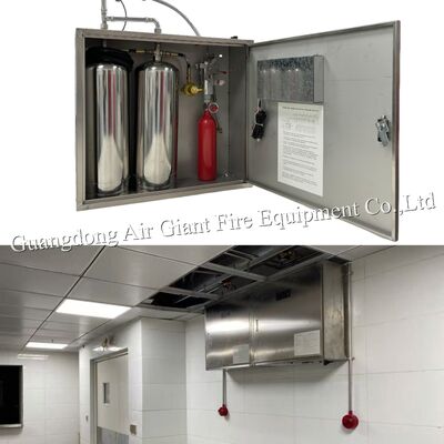 Qualità  Double Bottles Commercial Kitchen Hood Fire Suppression System For Grease Ducts Fabbrica
