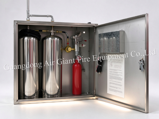 Qualità  Double Bottles Automatic Protection Kitchen Fire Suppression System with 12L Reagent Capacity for Commercial Kitchen Fire Extinguishing System Fabbrica